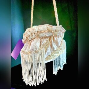 Vintage Fringe Beaded Handbag